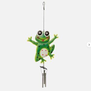 True Living Outdoors Wind Chime Decor Whimsical Colorful Frog Flower Polka Dots